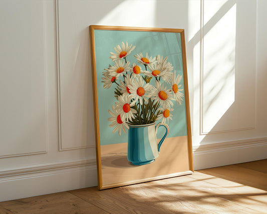 Flower Wall Decor | Vintage Daisy Poster