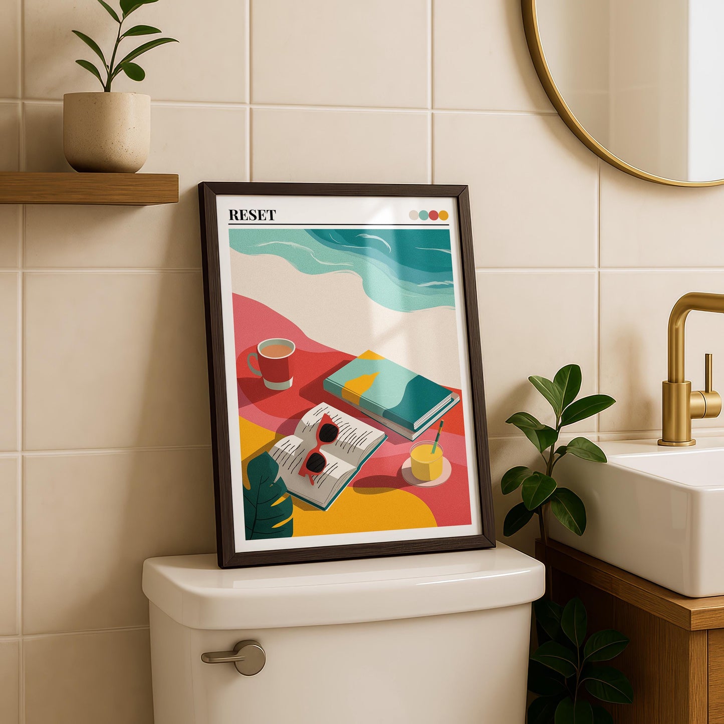 Bathroom Wall Art | Beach Bathroom Art Print