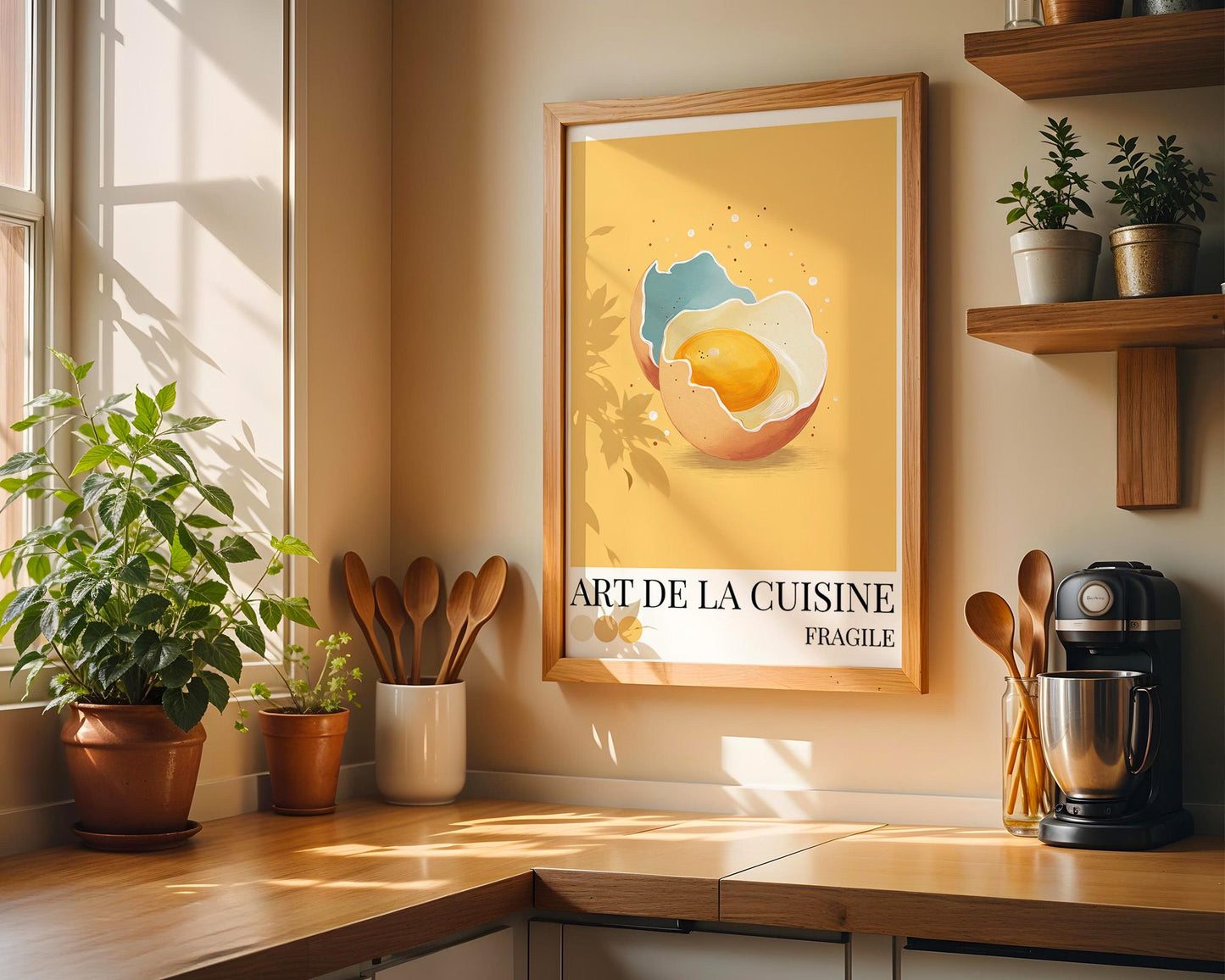 Kitchen Wall Art | Cracked Egg Art Print