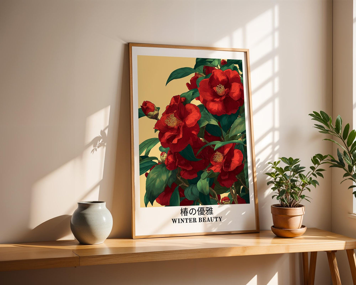 Japanese Wall Art | Japanese Camellia Poster