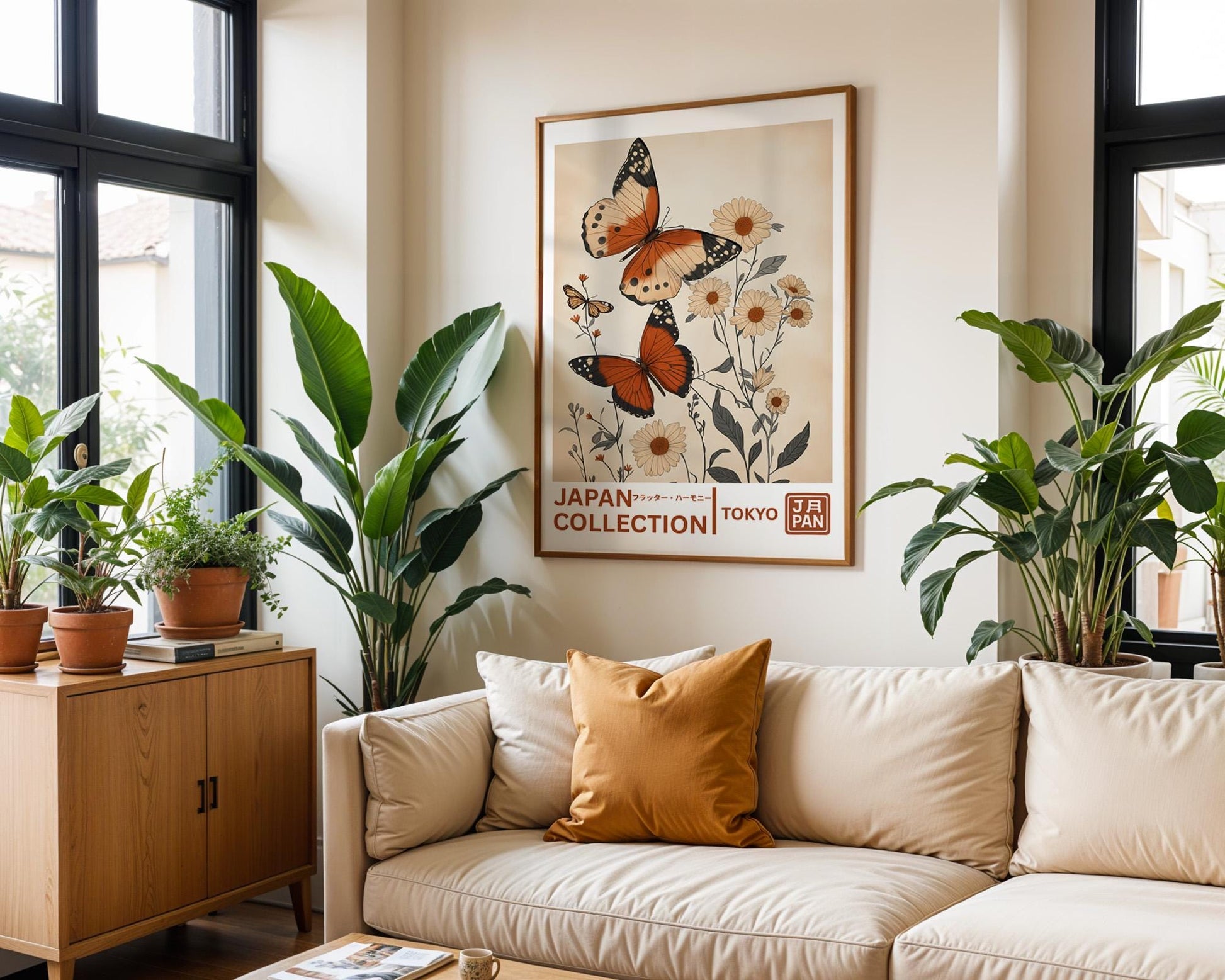 Japanese Wall Art | Japanese Butterfly Wall Art