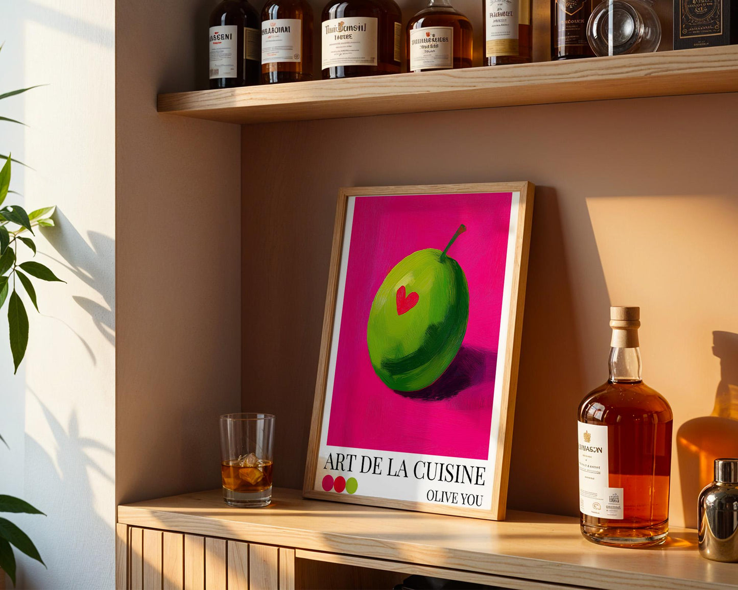 Kitchen Wall Art | Colorful Olive Print