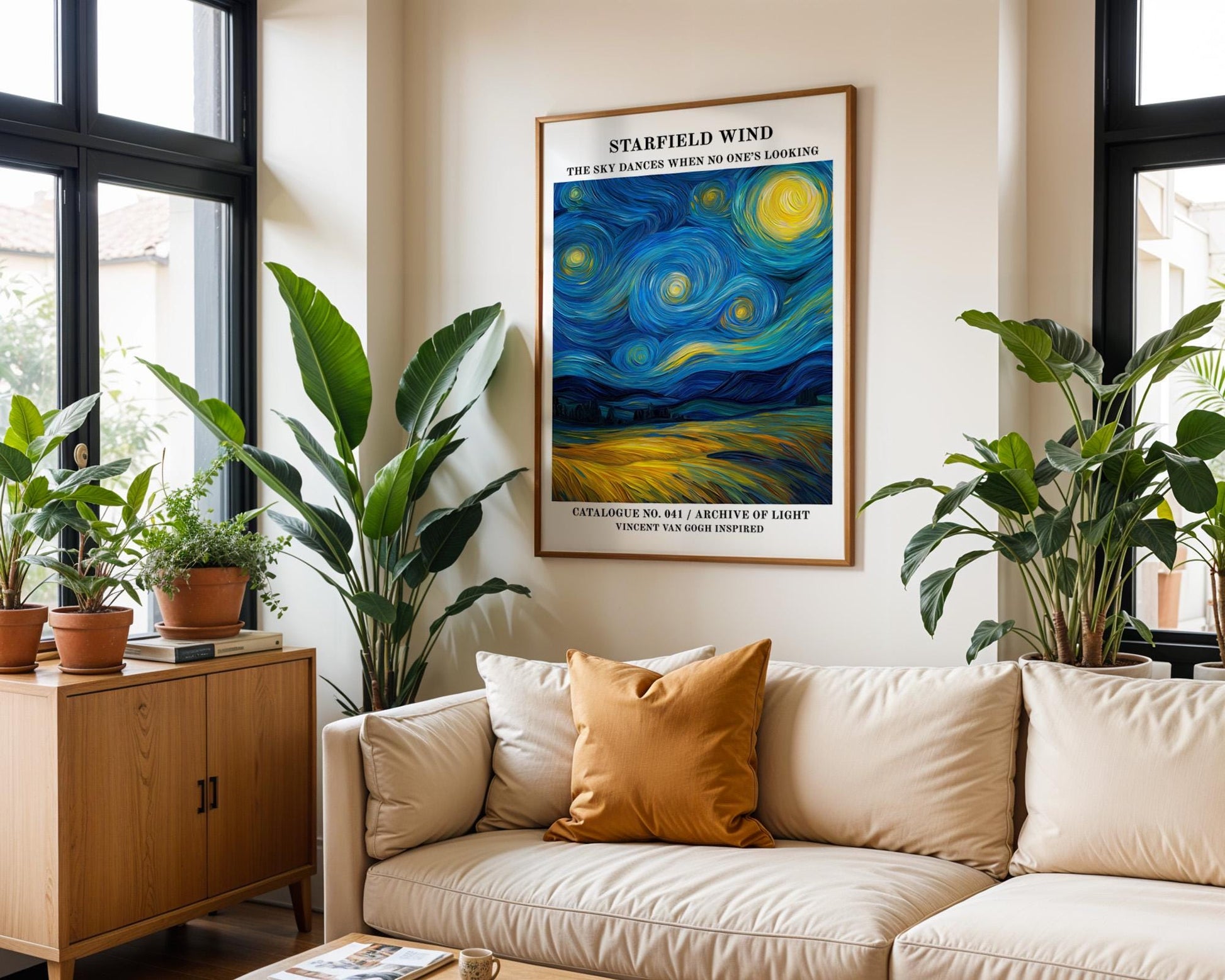 Gallery Wall Art | Van Gogh Inspired Starry Night Print