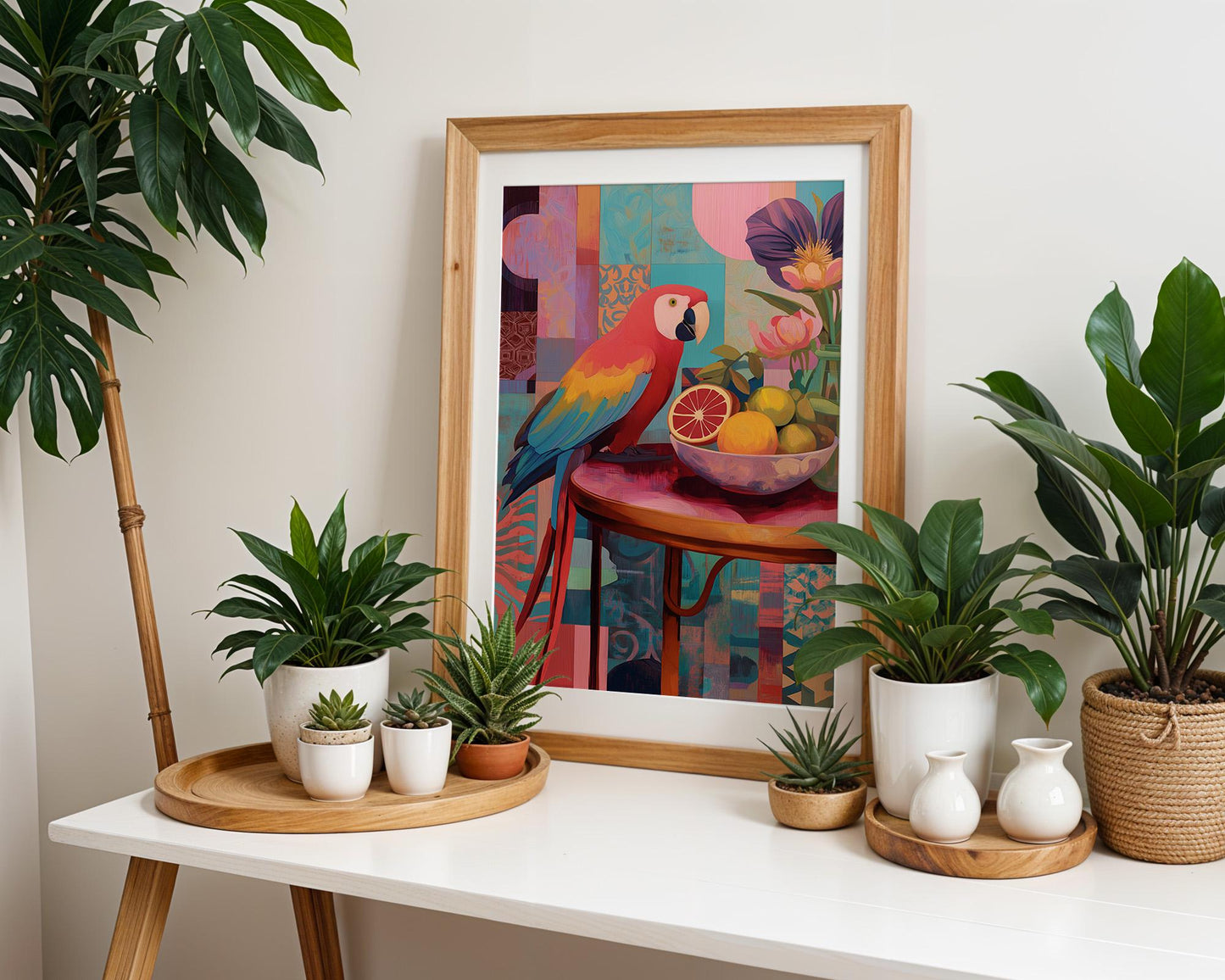 Dopamine Decor | Retro Parrot Poster