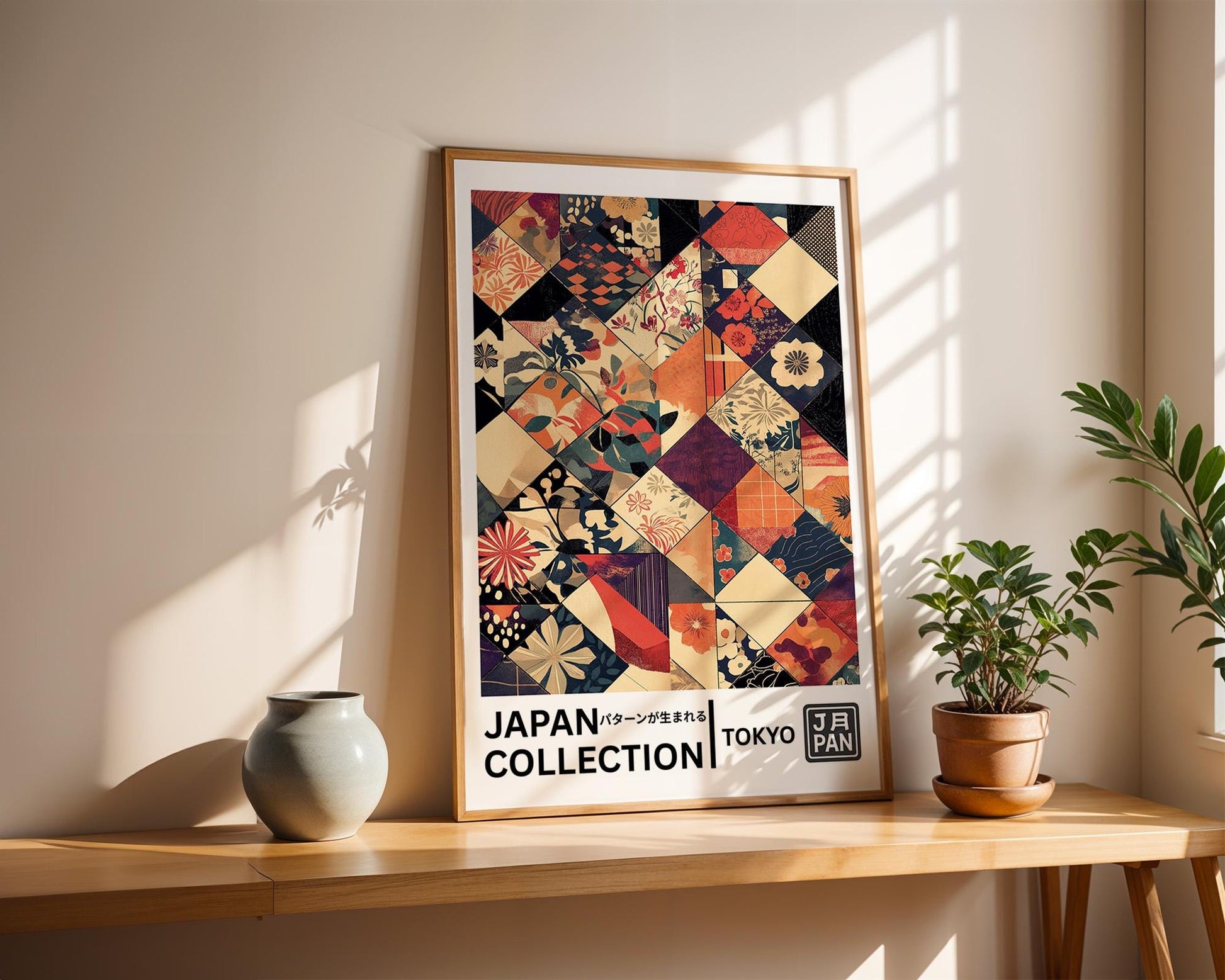 Japanese Wall Art | Japanese Textile Art Print
