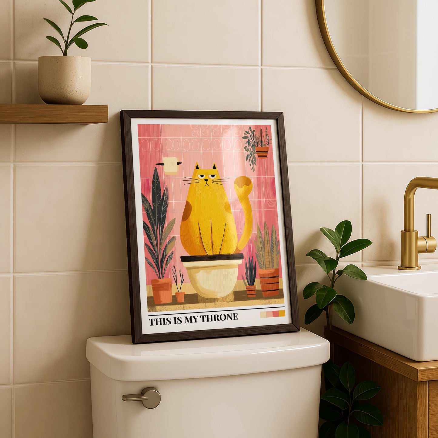 Bathroom Wall Art | Cat Bathroom Wall Art