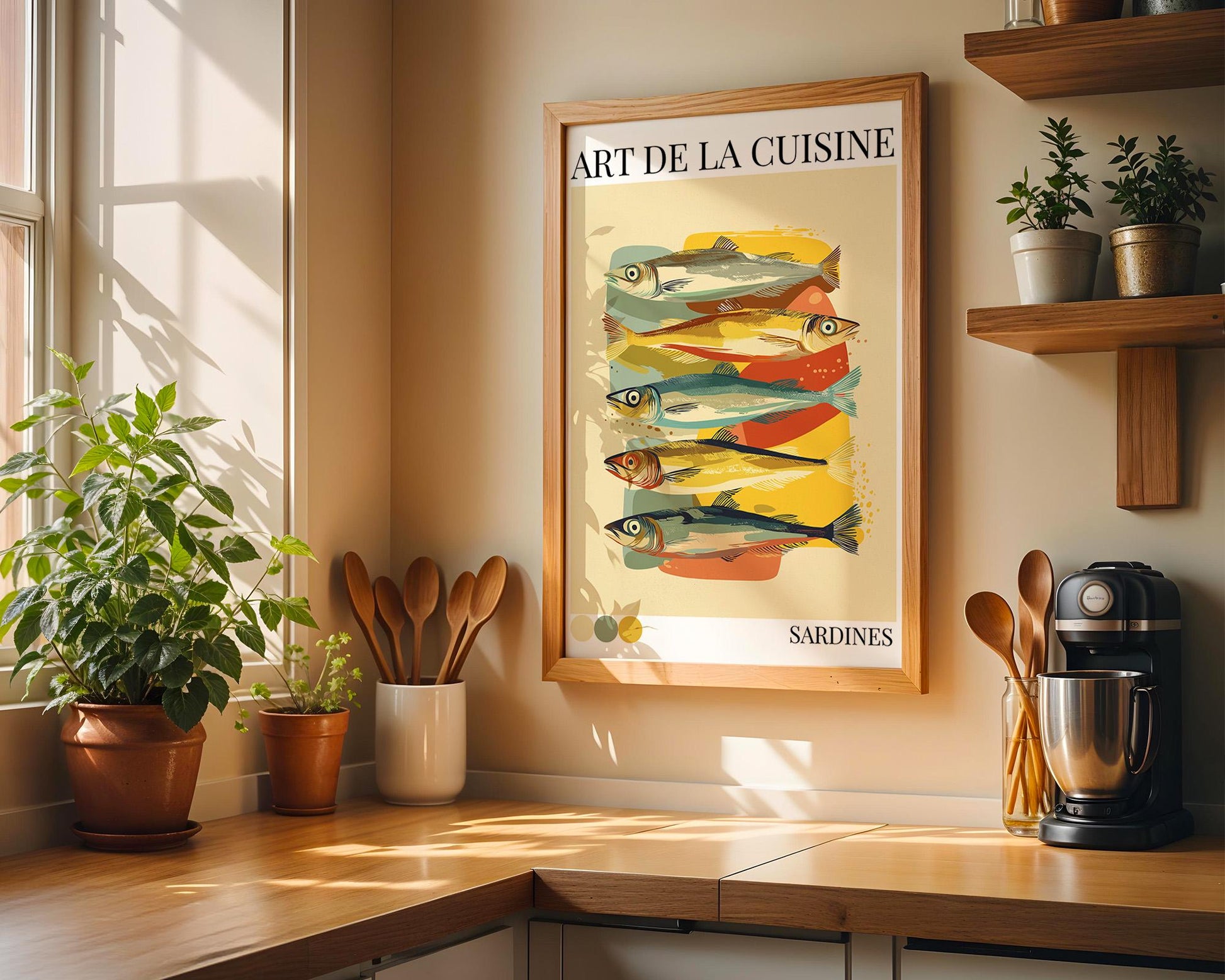 Kitchen Wall Art | Sardine Fish Print