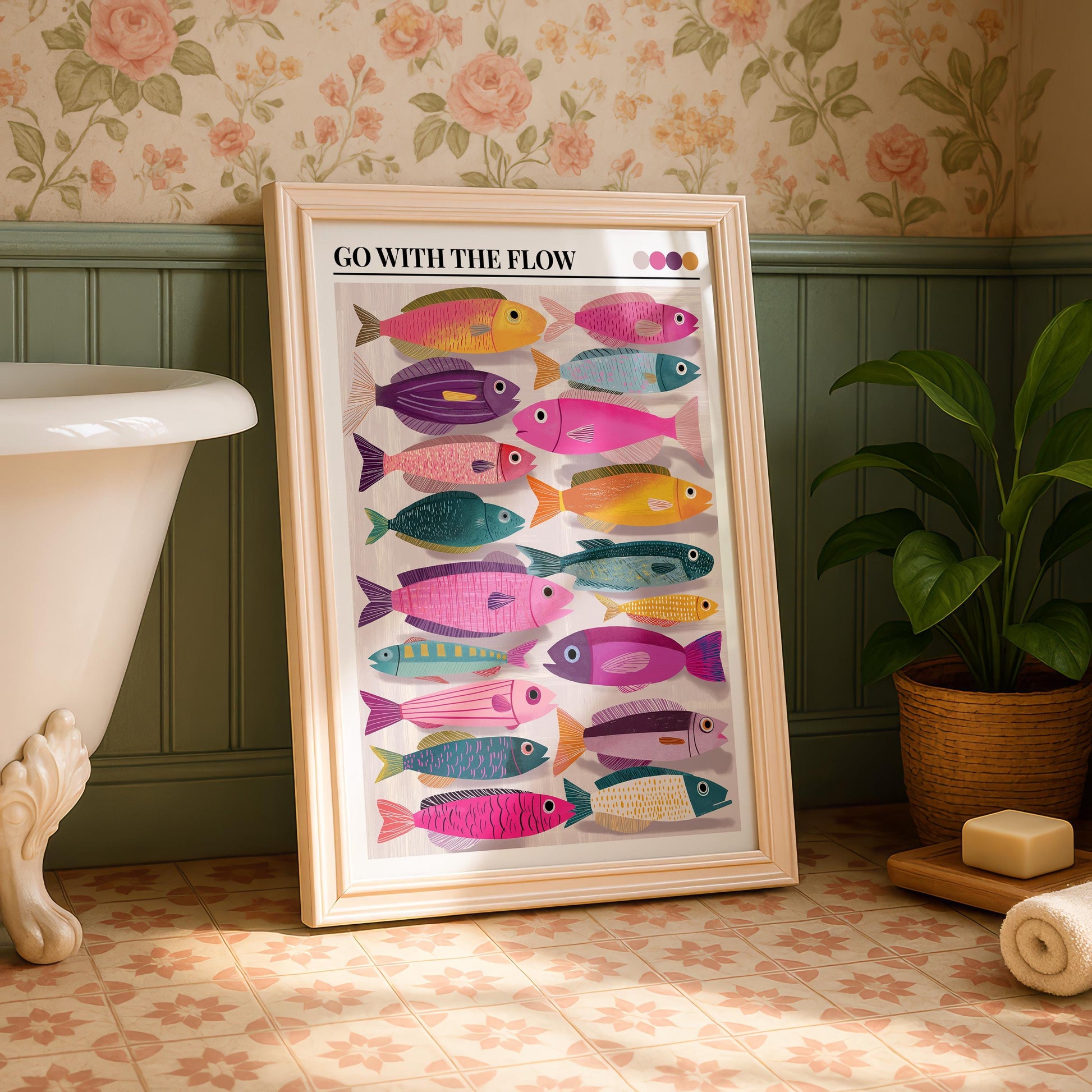 Bathroom Wall Art | Fish Bathroom Wall Art