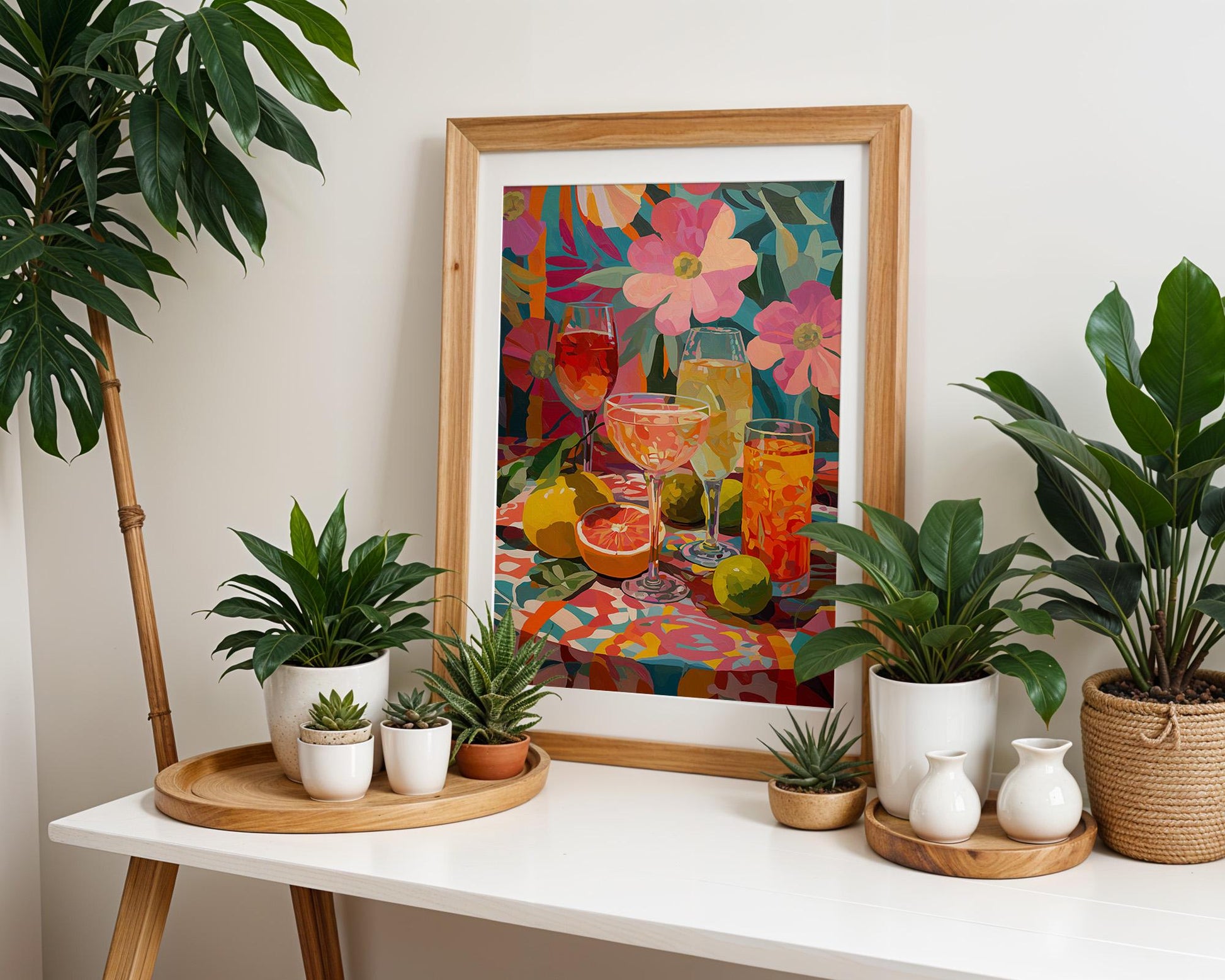 Dopamine Decor | Abstract Floral Retro 1970s Print