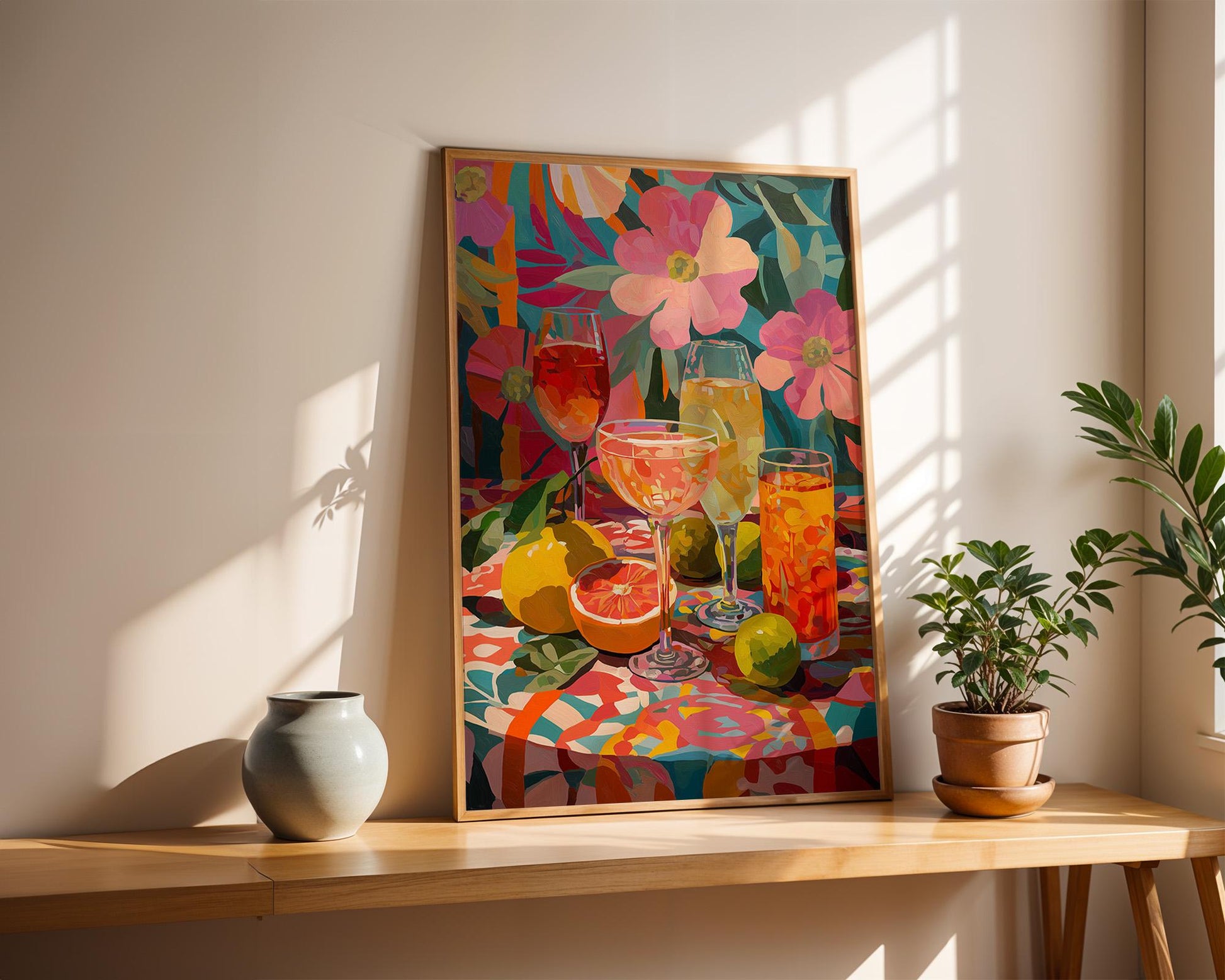 Dopamine Decor | Abstract Floral Retro 1970s Print