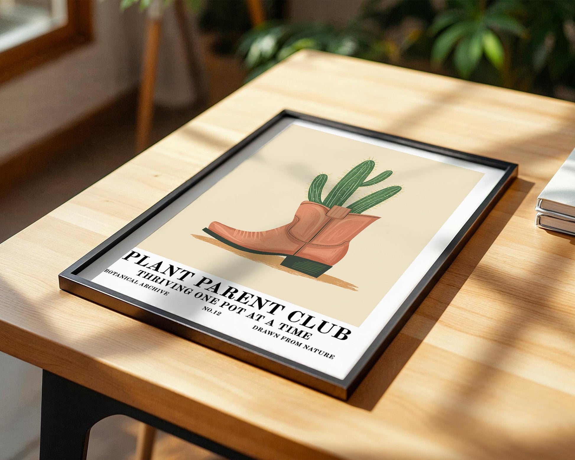 Flower Wall Decor | Cactus Cowboy Boot Wall Art