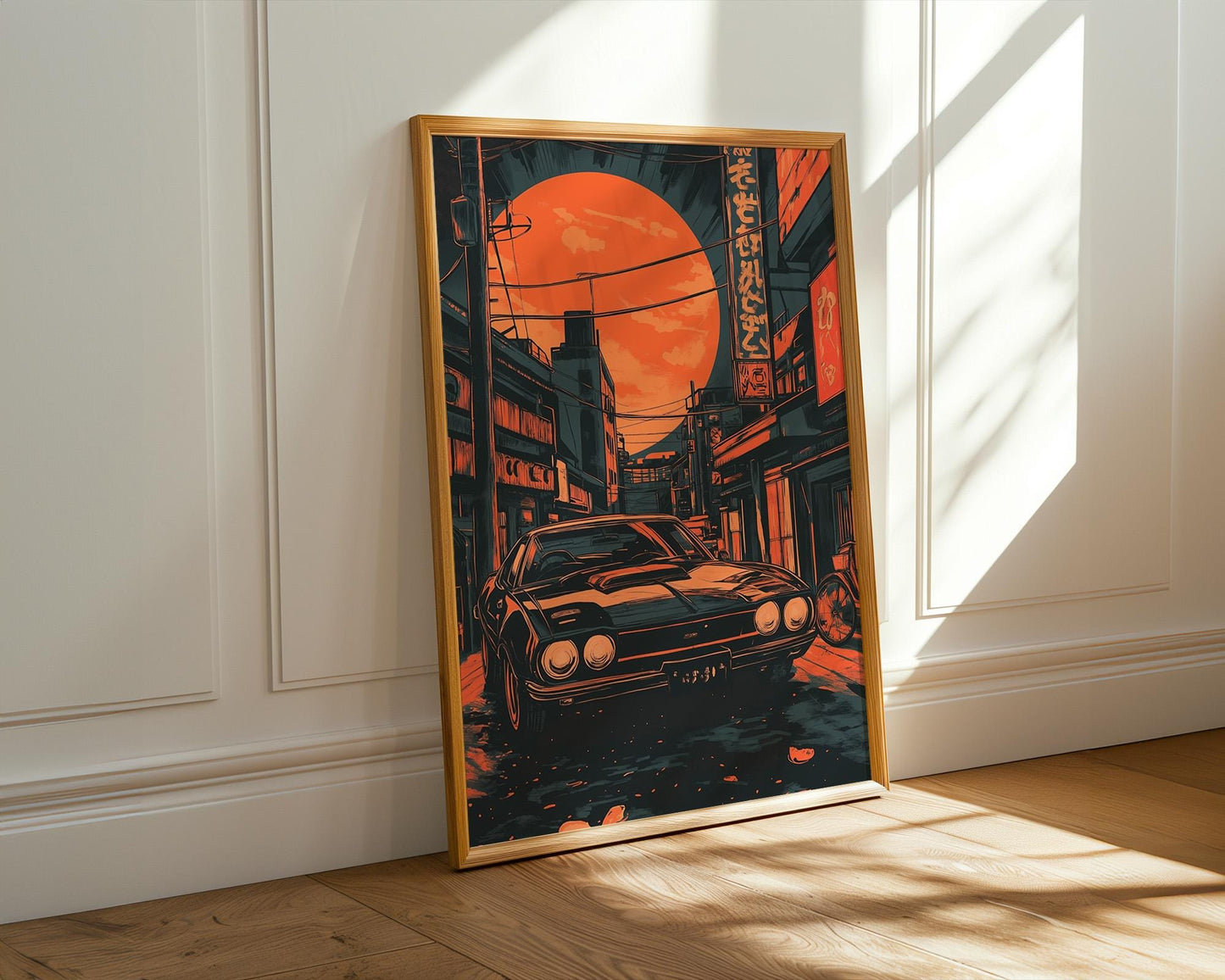 Japanese Wall Art | Cyberpunk Japanese Car Poster