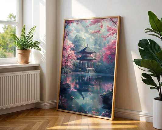 Japanese Wall Art | Japanese Cherry Blossom Print