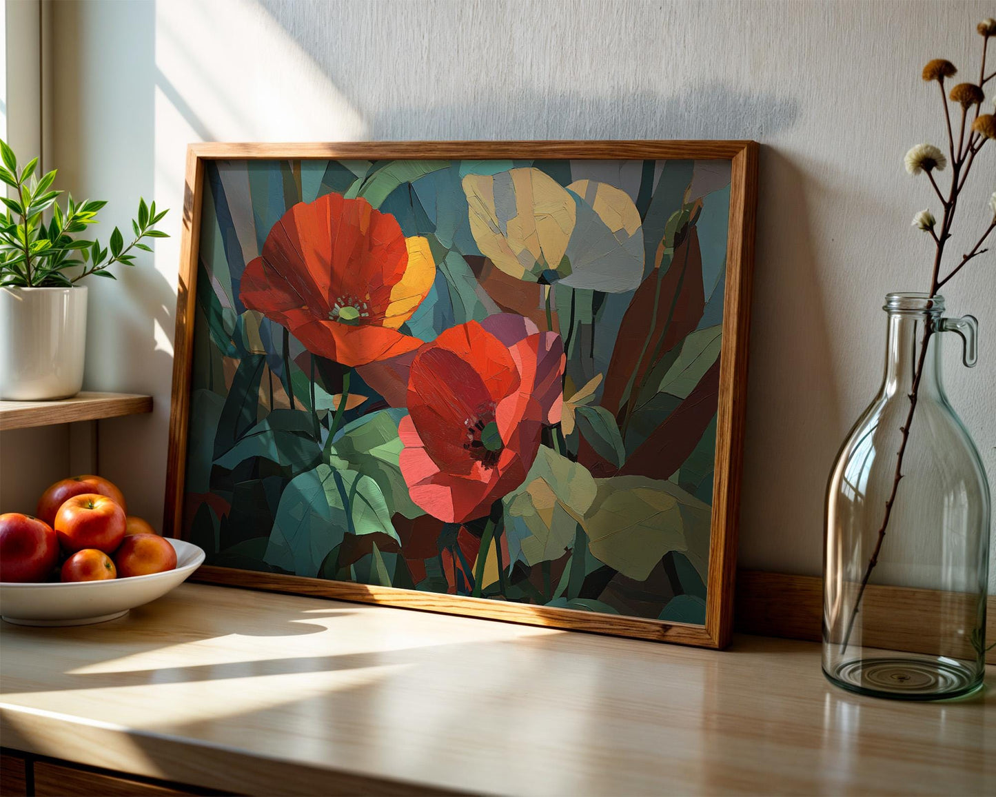 Maximalist Rose Wall Art | Colourful Floral Wall Decor