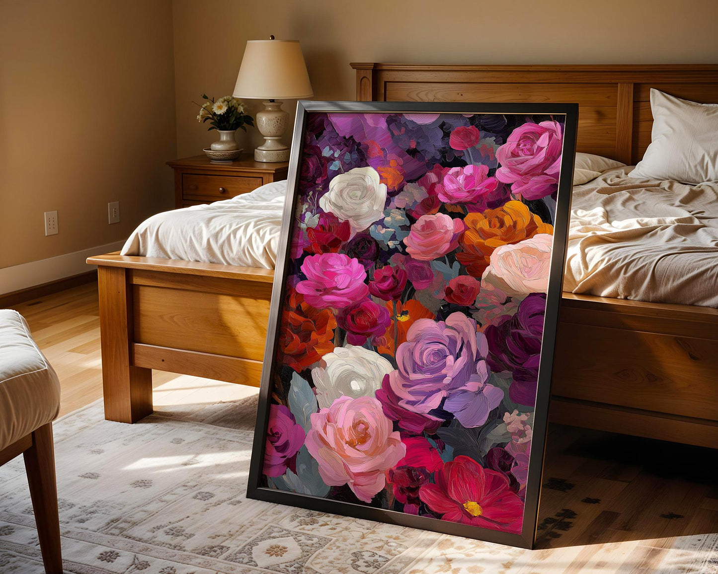 Maximalist Floral Wall Art | Vibrant Garden Decor