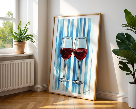 Kitchen Wall Art | Red Wine Wall Art