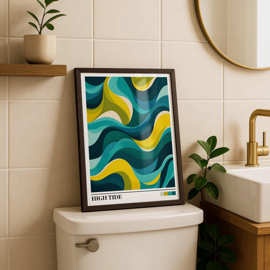 Bathroom Wall Art | Abstract Sea Wall Art