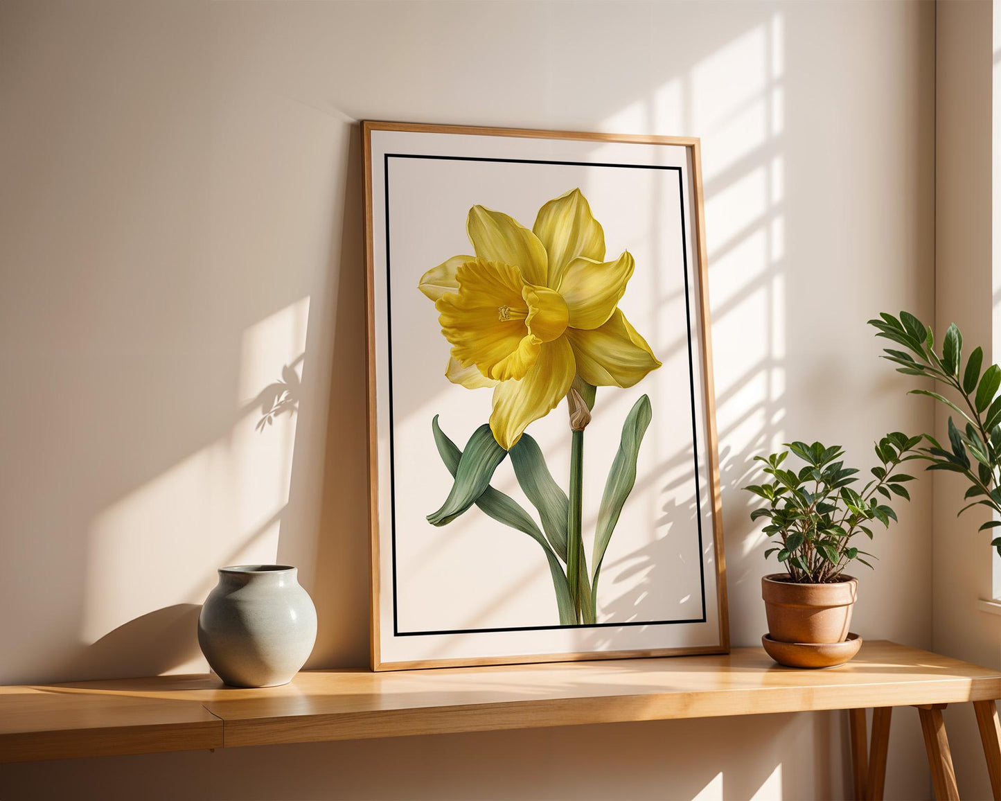 Flower Wall Decor | Yellow Floral Print