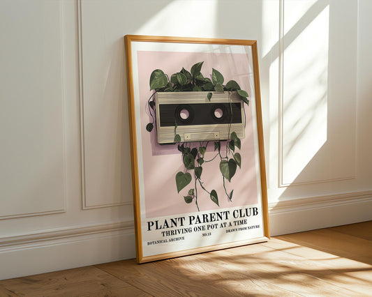 Flower Wall Decor | Retro Cassette Botanical Design