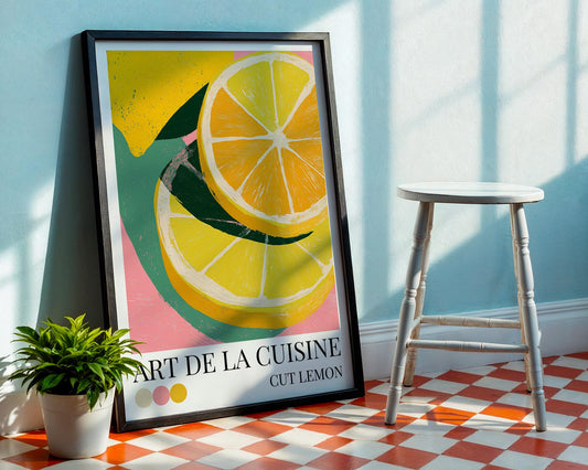 Kitchen Wall Art | Vibrant Lemon Wall Print
