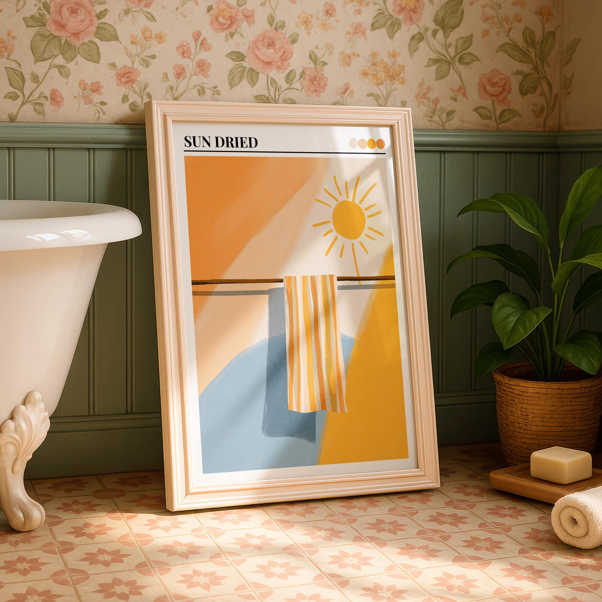 Bathroom Wall Art | Coastal Towel Art