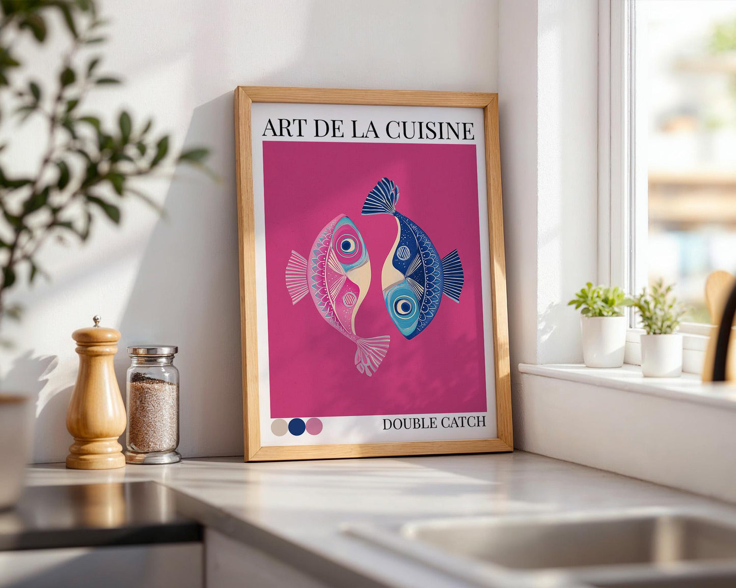 Kitchen Wall Art | Bold Fish Print Artwork