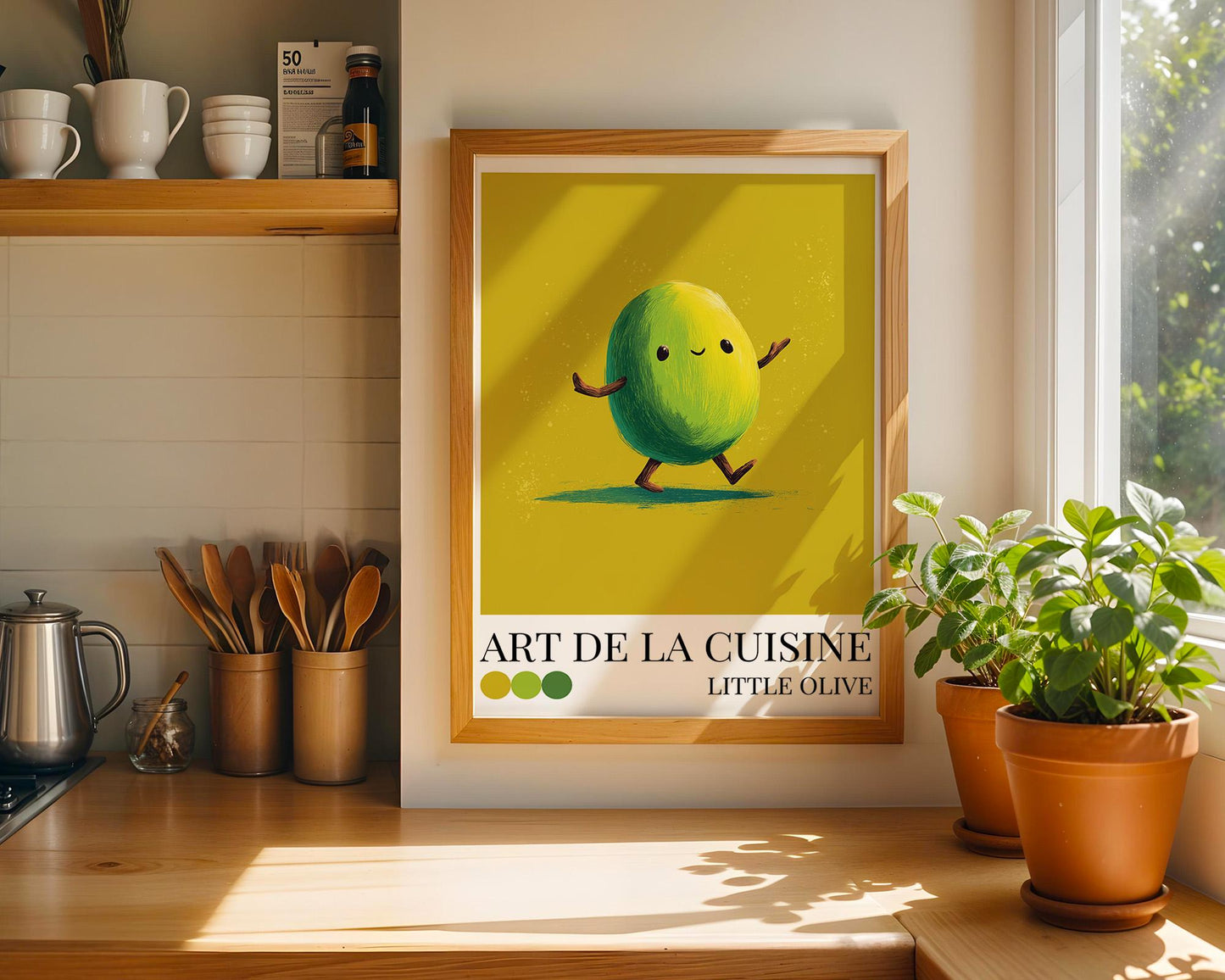 Kitchen Wall Art | Dopamine Olive Art Print