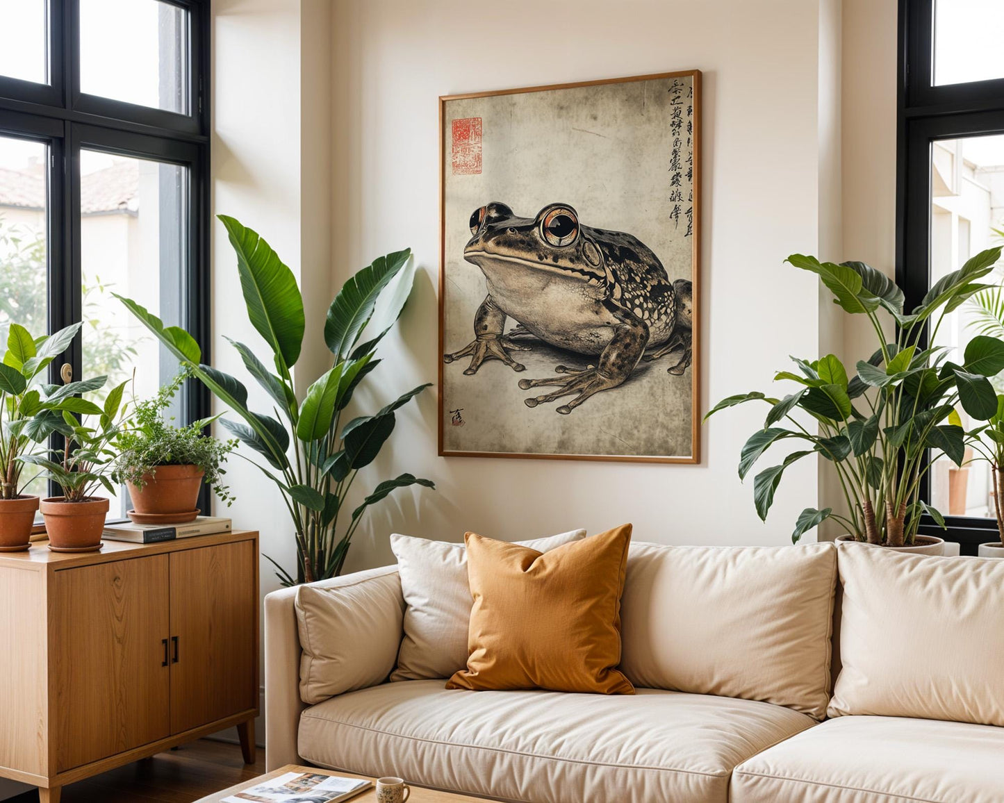Japanese Wall Art | Japanese Frog Art Print
