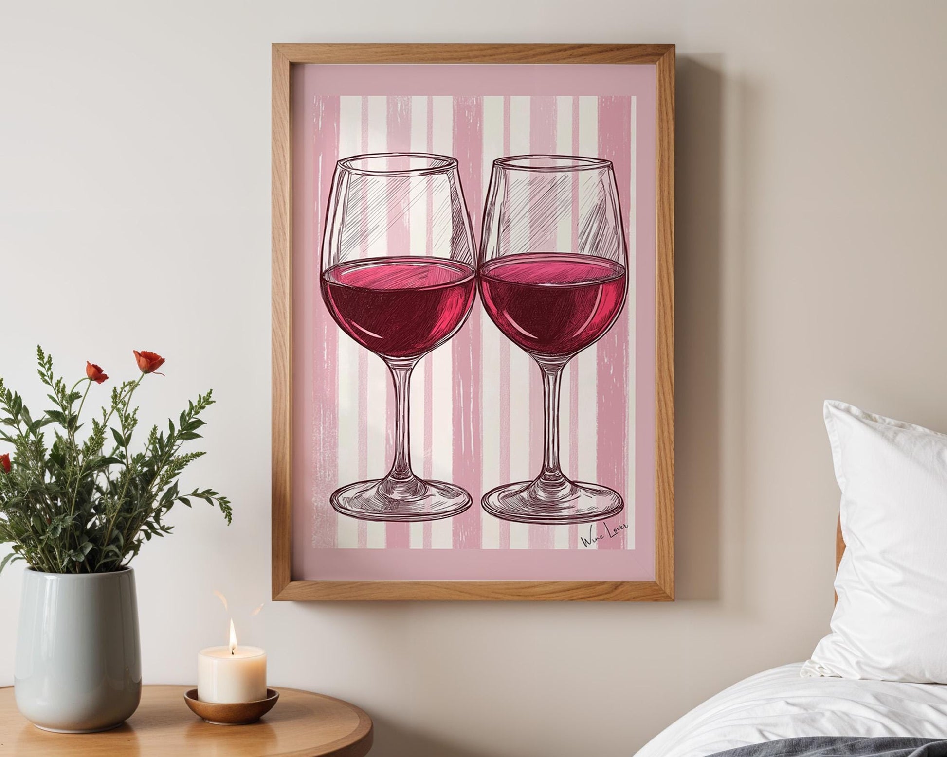 Kitchen Wall Art | Red Wine Wall Art