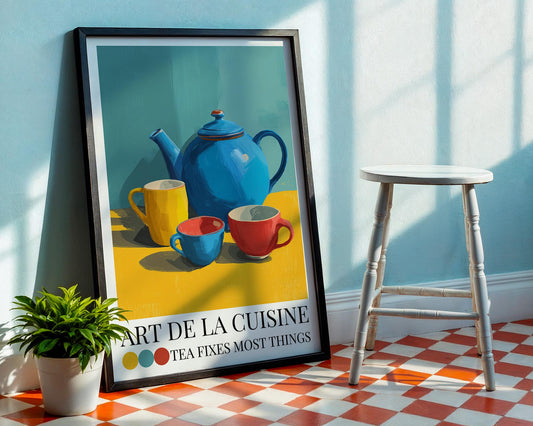 Kitchen Wall Art | Colourful Tea Poster