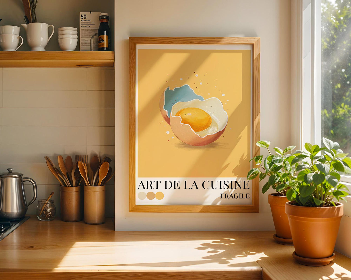 Kitchen Wall Art | Cracked Egg Art Print