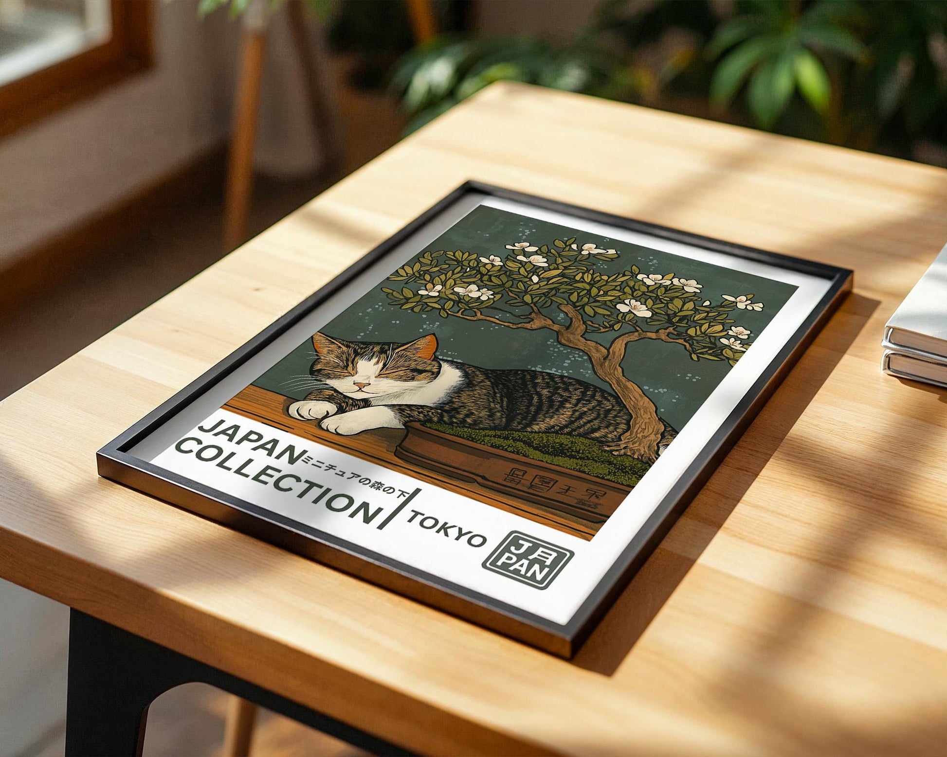 Japanese Wall Art | Japanese Cat Wall Art Print