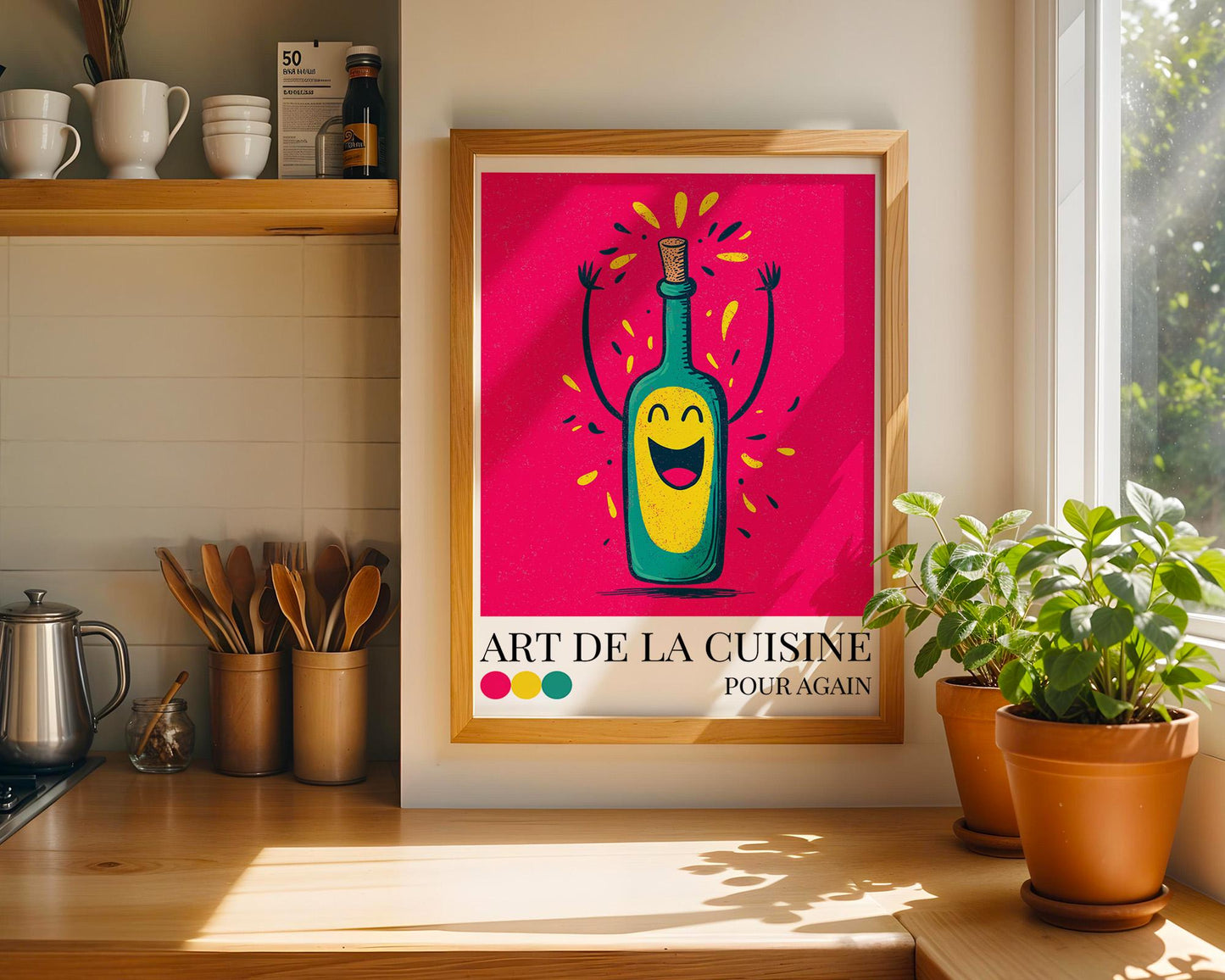 Kitchen Wall Art | Red Wine Kitchen Art