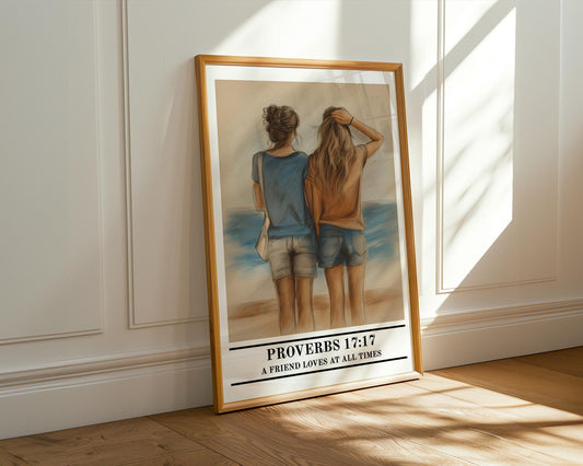 Christian Wall Art | Proverbs 17:17 Print