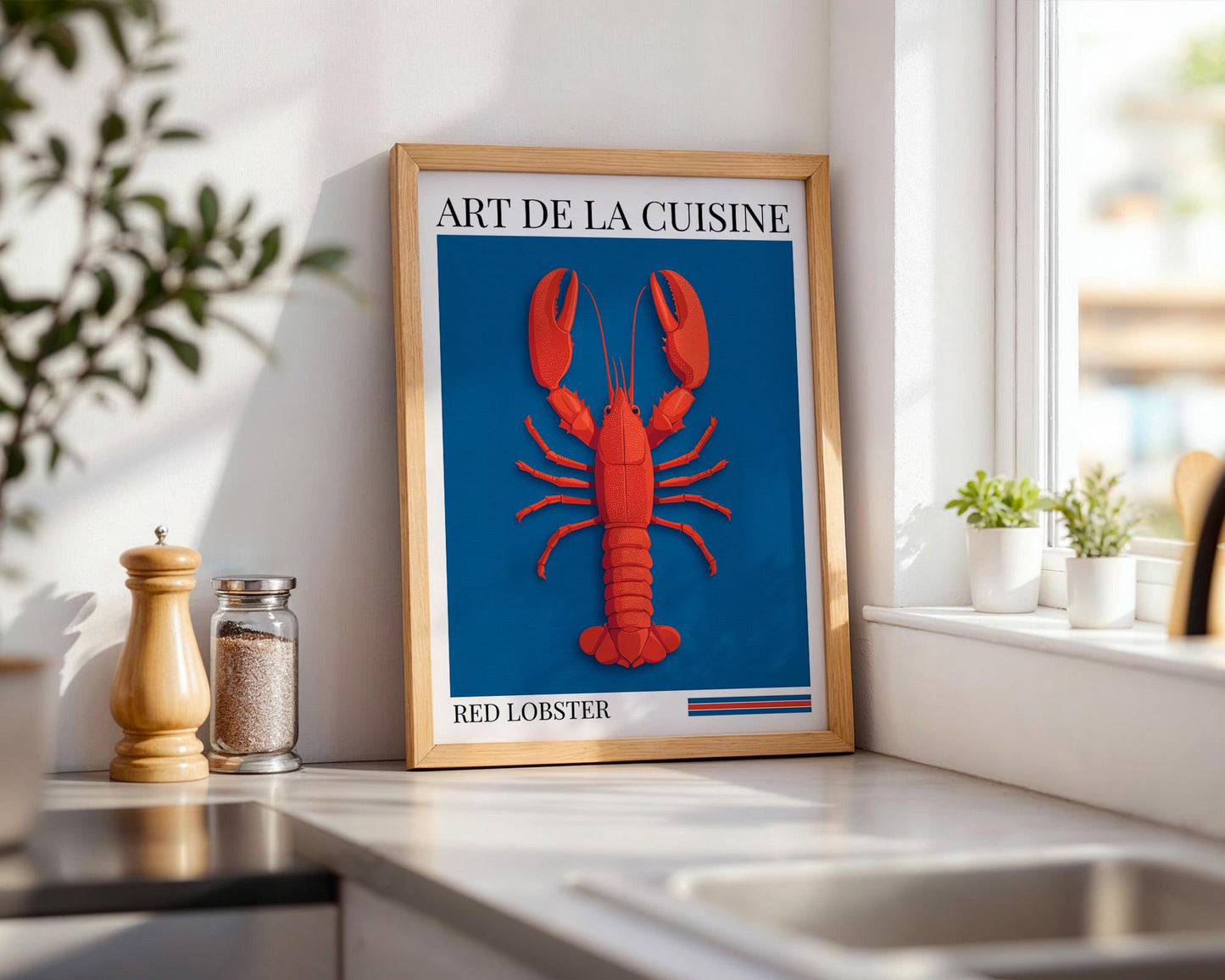 Kitchen Wall Art | Red Lobster Wall Art