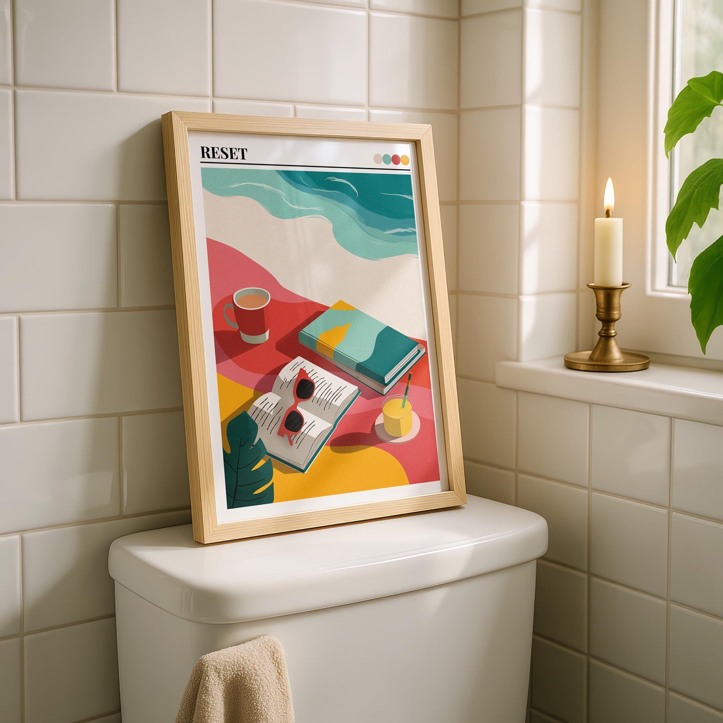 Bathroom Wall Art | Beach Bathroom Art Print