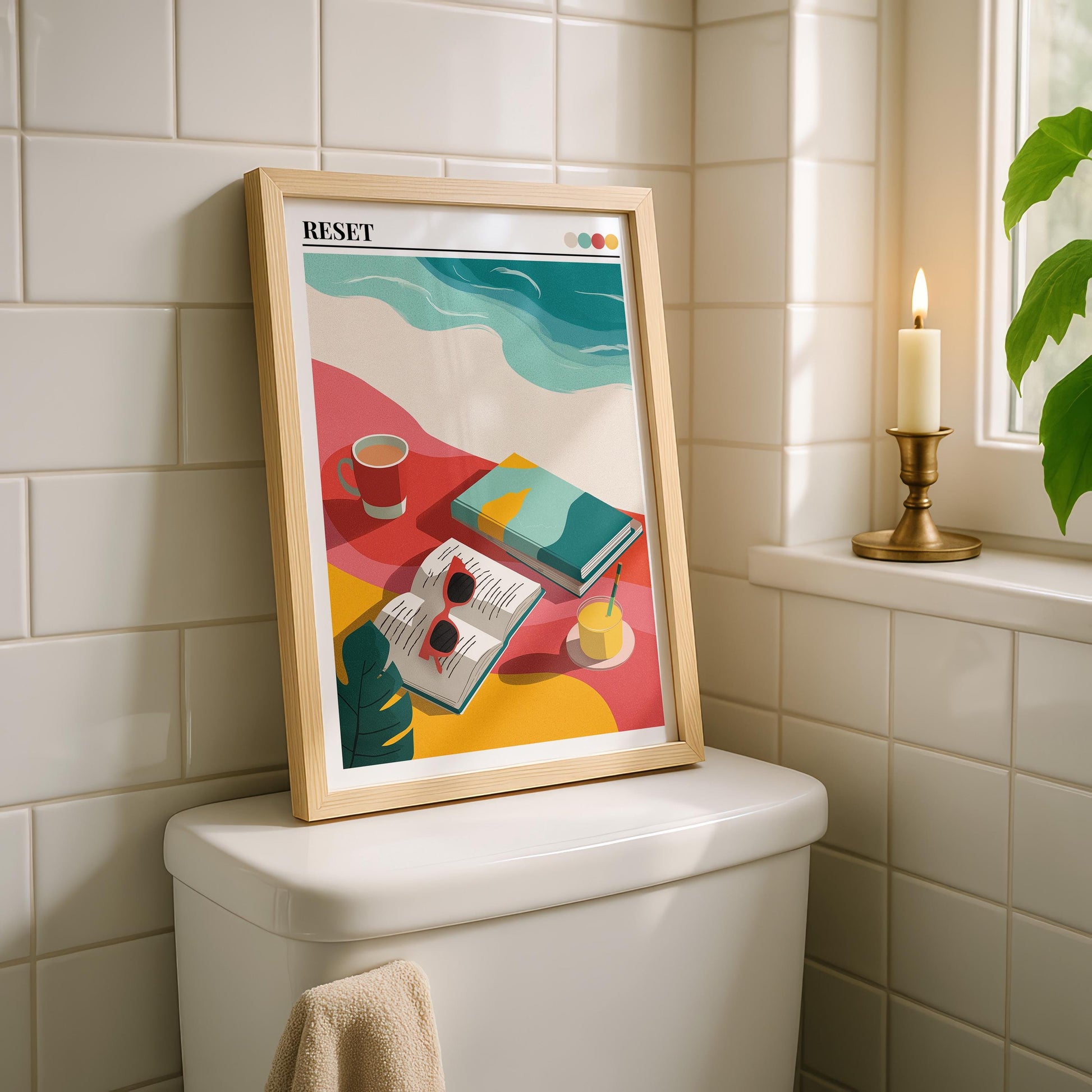Bathroom Wall Art | Beach Bathroom Art Print
