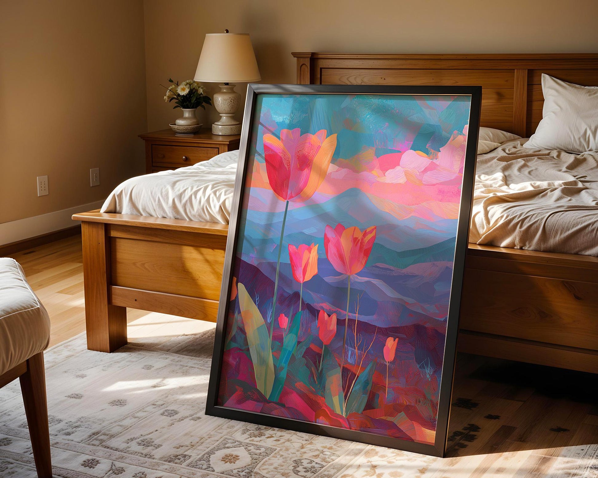 Maximalist Floral Wall Art | Abstract Floral Landscape Print
