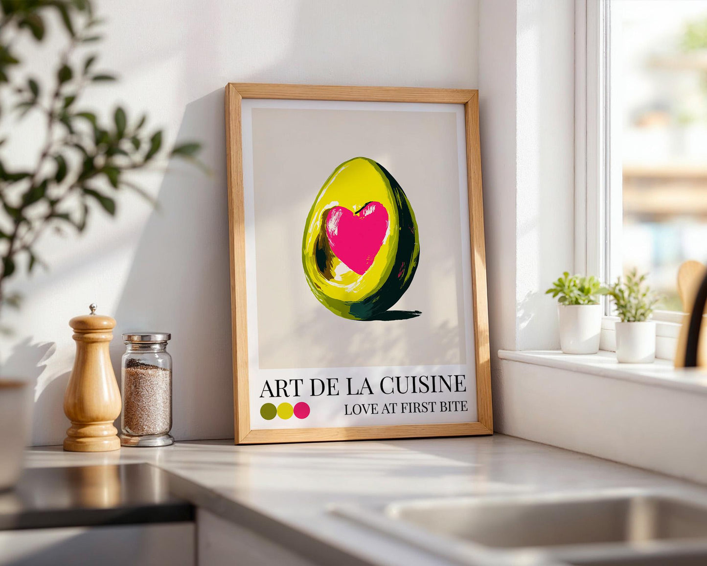 Kitchen Wall Art | Bold Olive Print