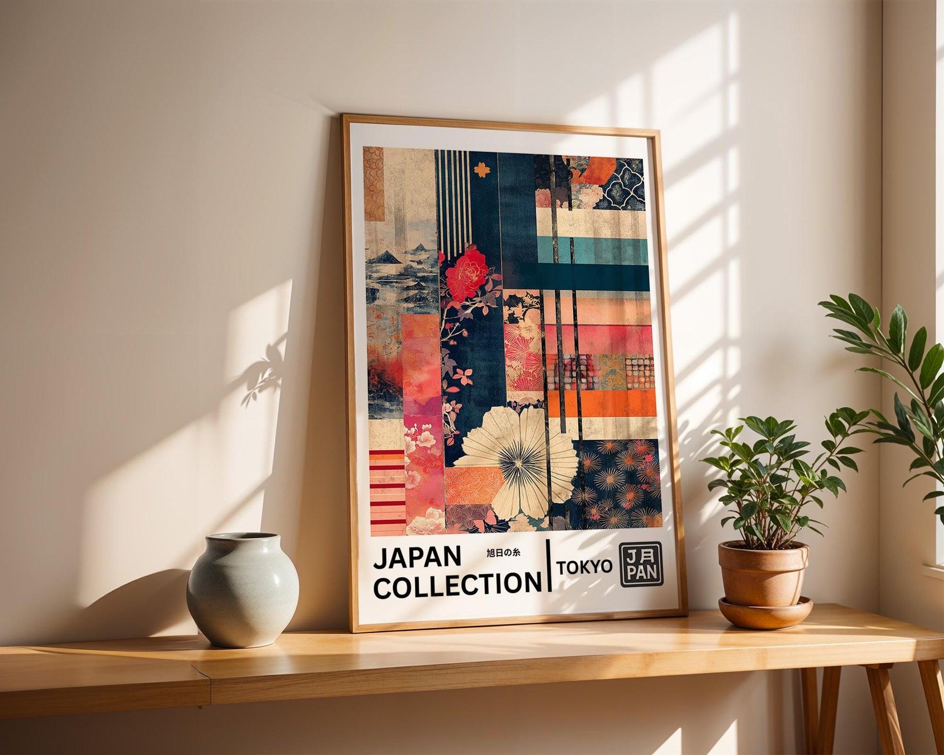 Japanese Wall Art Print | Floral Kimono Art