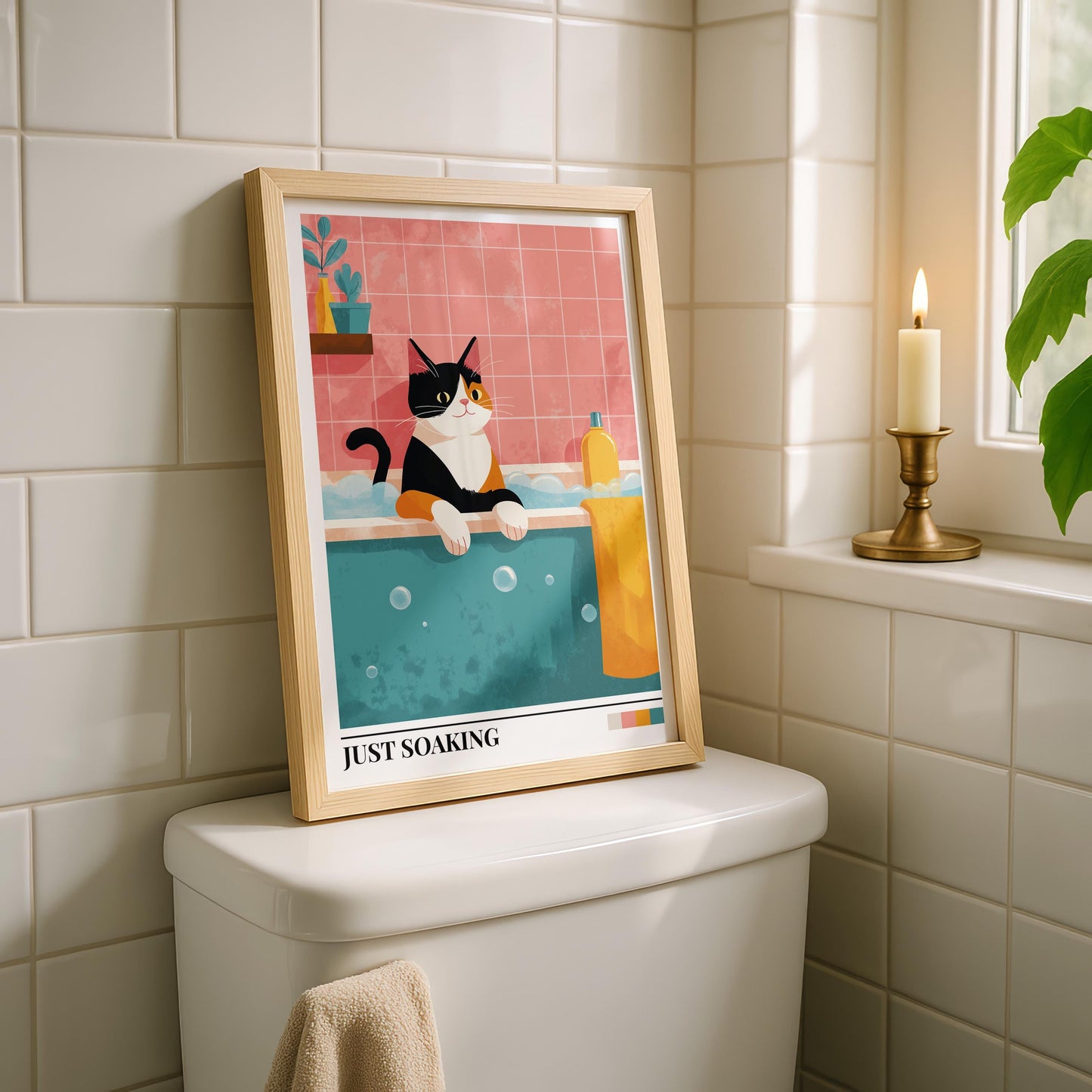 Bathroom Wall Art | Cat Bathroom Wall Art