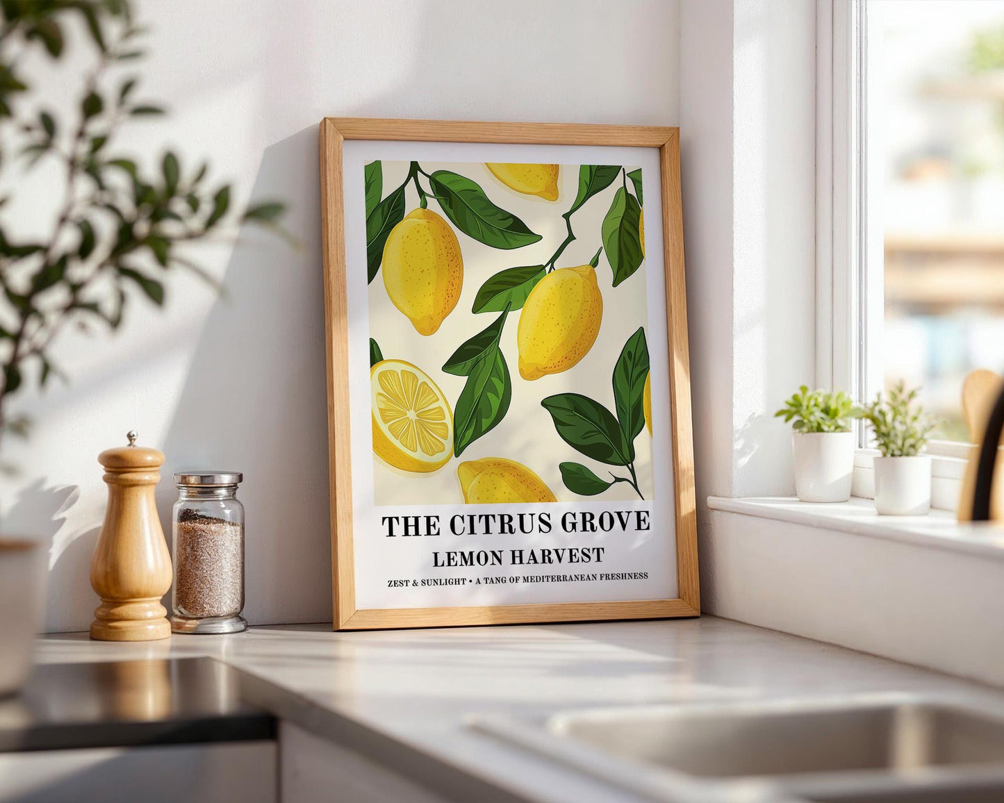 Kitchen Wall Art | Lemon Mediterranean Kitchen Wall Art