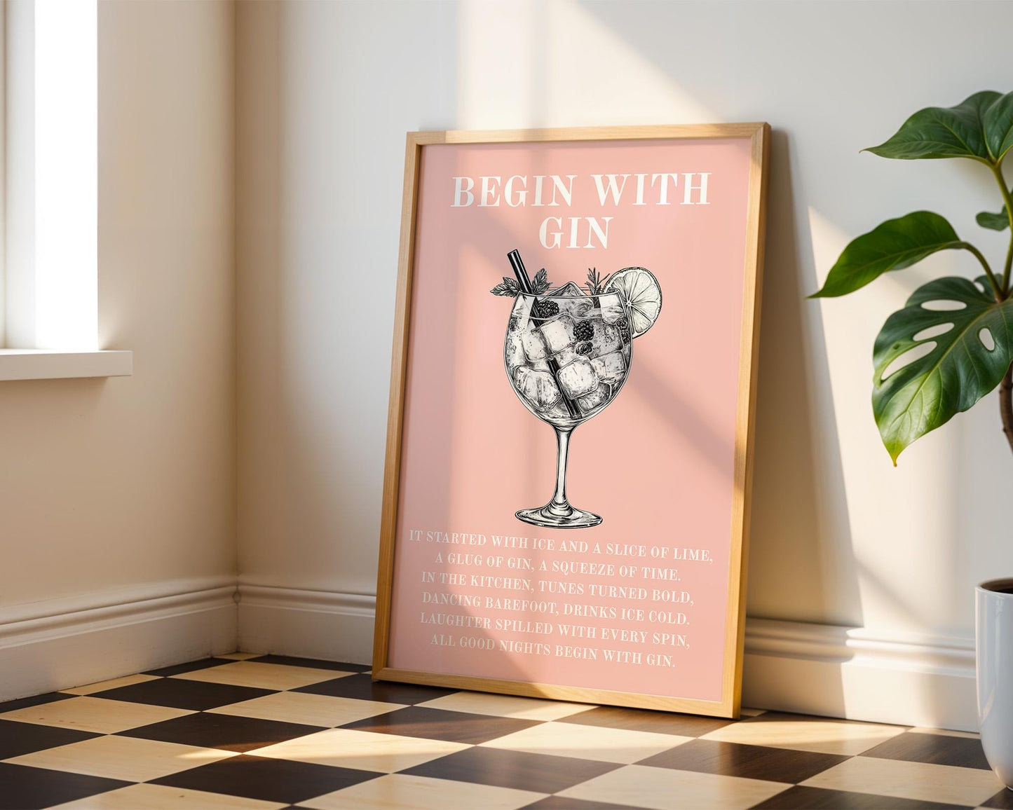 Kitchen Wall Art | Gin Poster