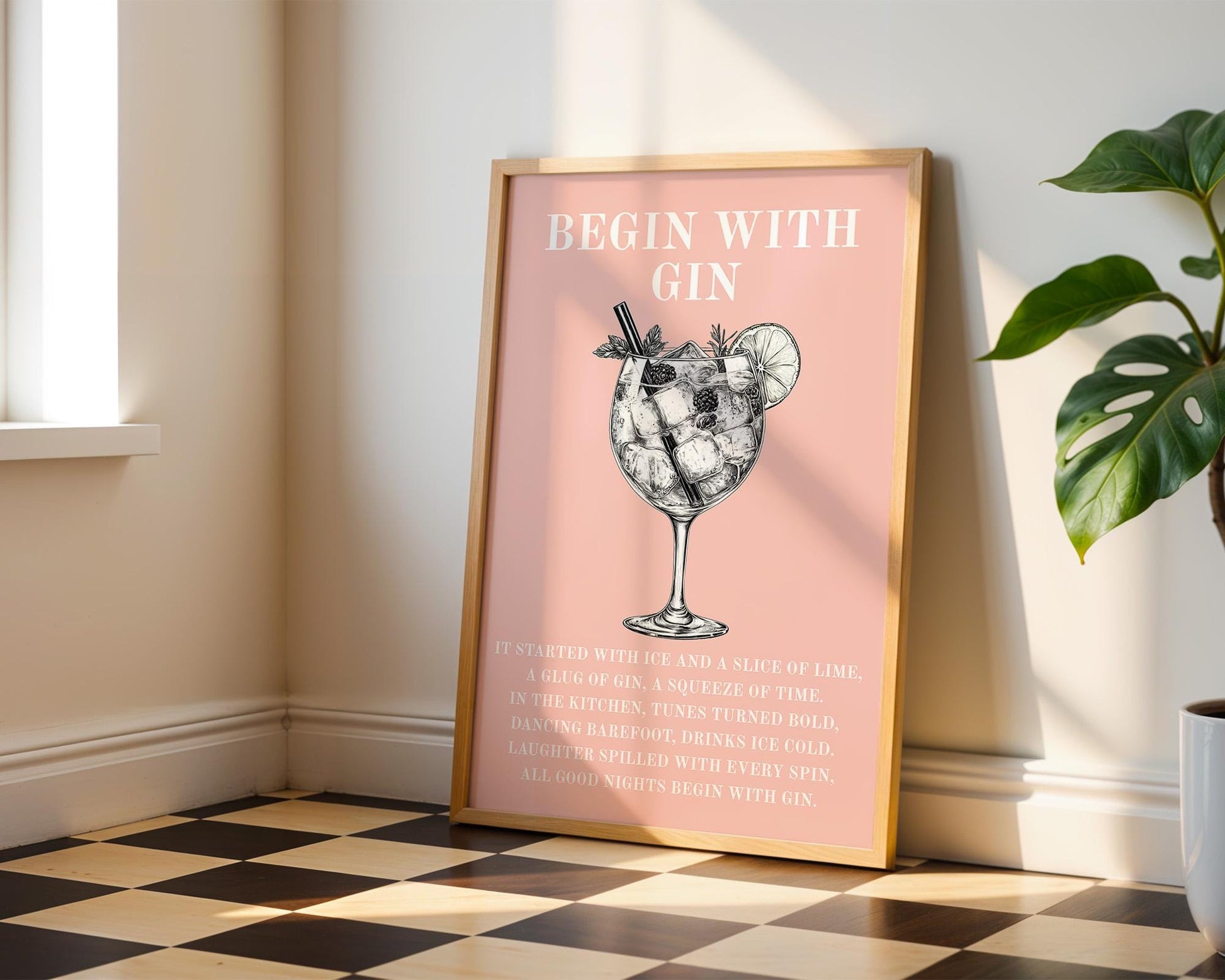 Kitchen Wall Art | Gin Poster