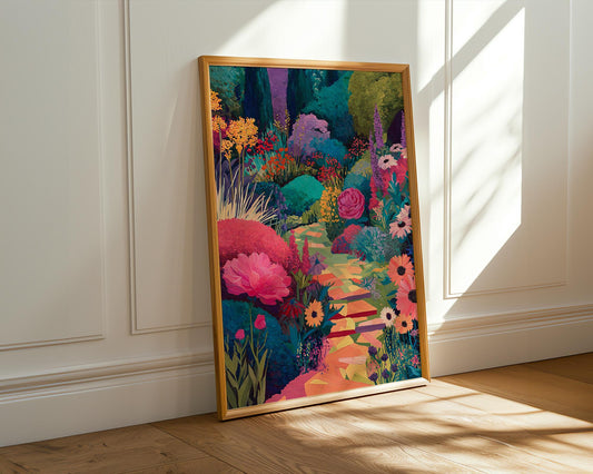 Maximalist Garden Wall Art | Retro Floral Print