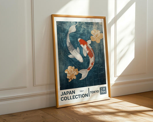 Japanese Wall Art | Japanese Koi Fish Art Print