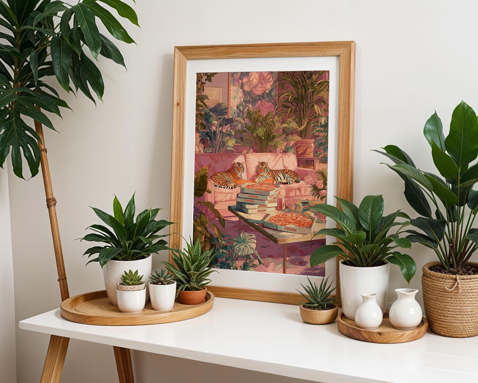 Maximalist Wall Decor | Retro Flower Abstract Floral Wall Art