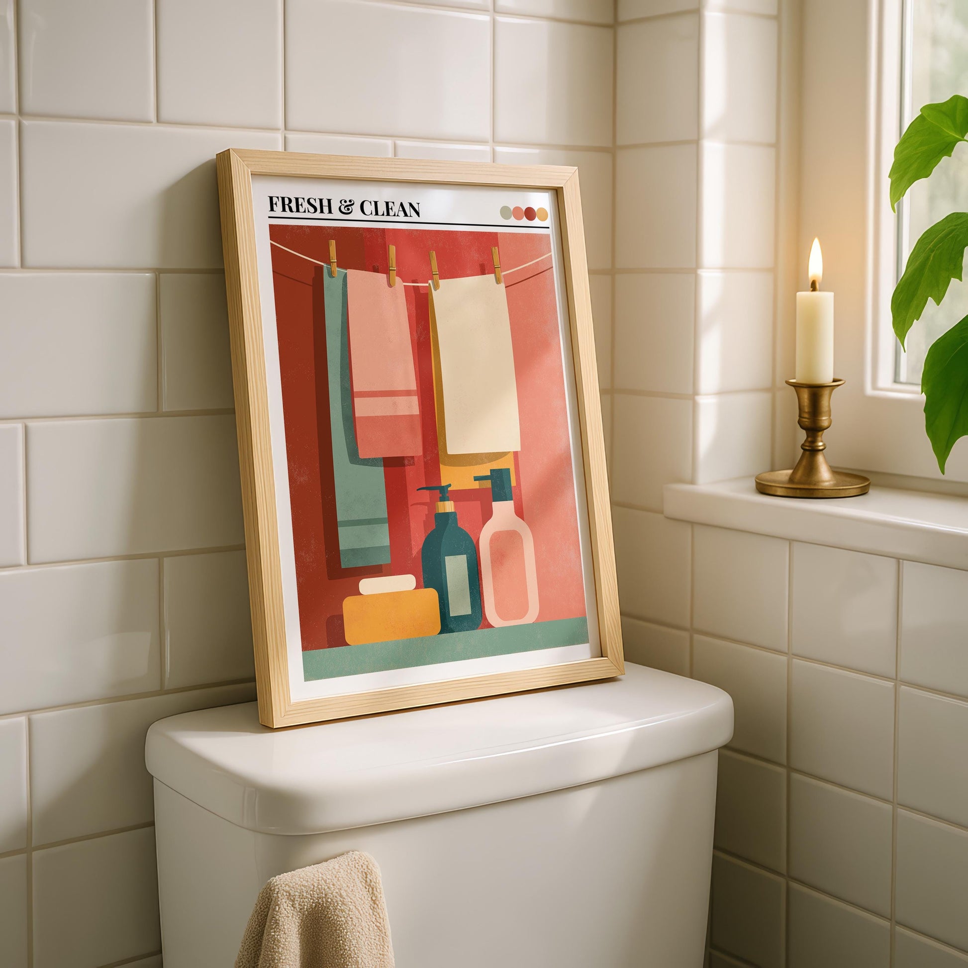 Bathroom Wall Art | Colorful Bold Wall Print
