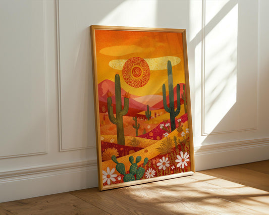 Dopamine Decor | Boho Retro Sunset Poster