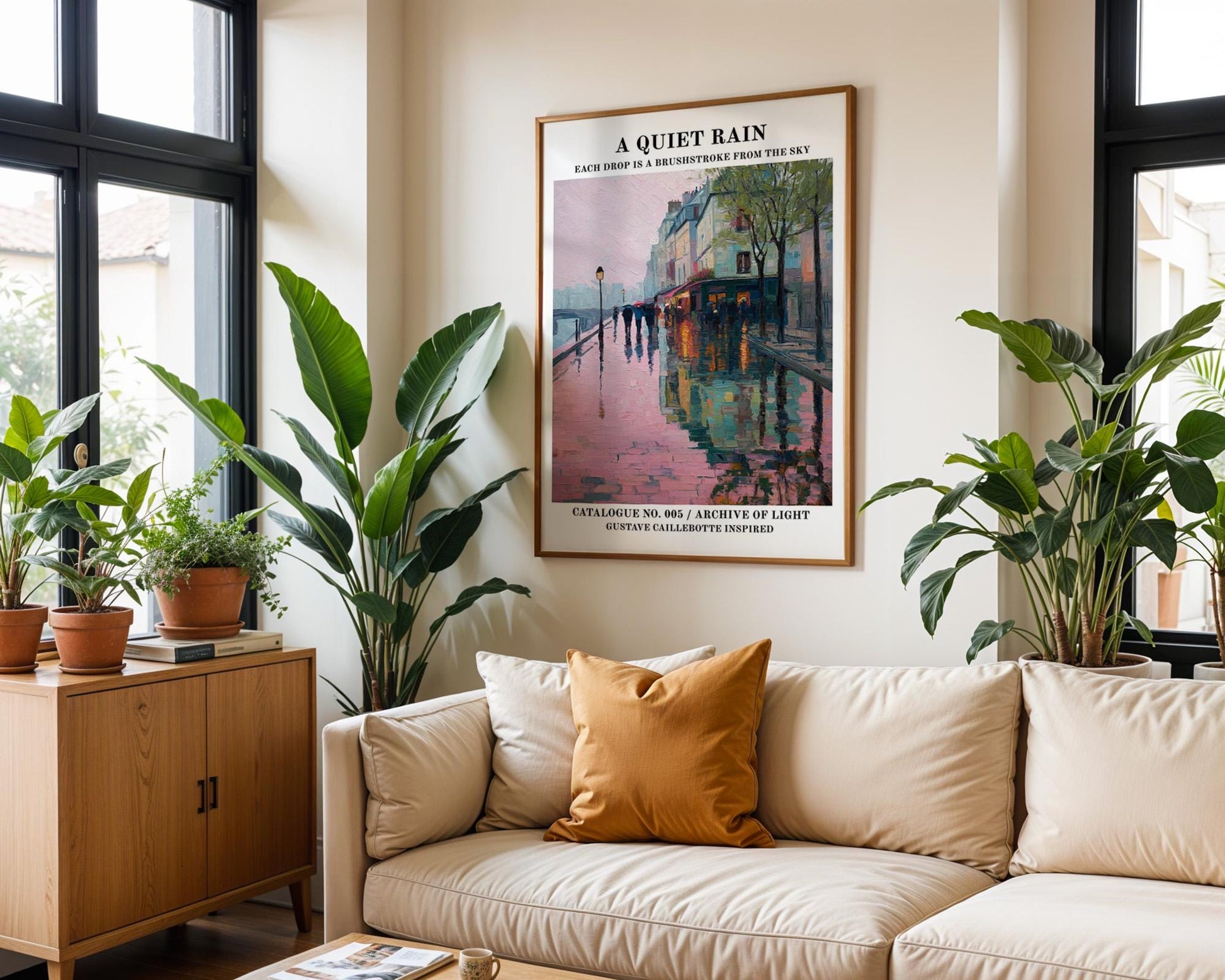 Gallery Wall Art | Vintage Paris Rain Poster